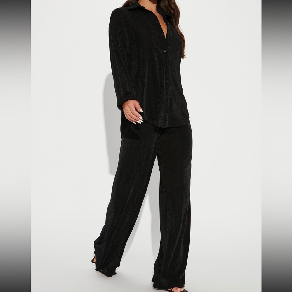 Black two piece pants set